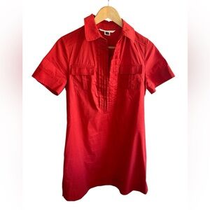 Diane von Furstenberg Women’s Dress Made In USA Burnt Orange Red Shirt dress, 8